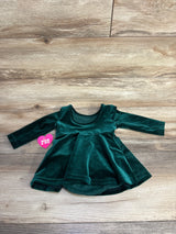 NEW Children's Place Velvet Dress & Bloomers 2pc Set Green sz 0-3m