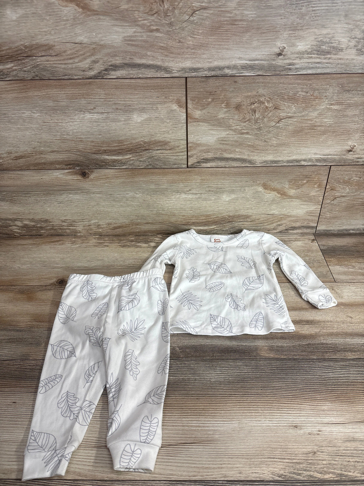Cozy Pixies 2pc Pajama Set White sz 9-12m