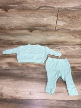 Cat & Jack 2pc Waffle Knit Shirt & Pants Mint sz 3-6m