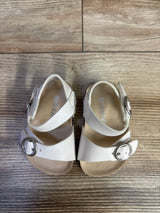 Old Navy Faux-Leather Double-Buckle Sandals White sz 1/2c