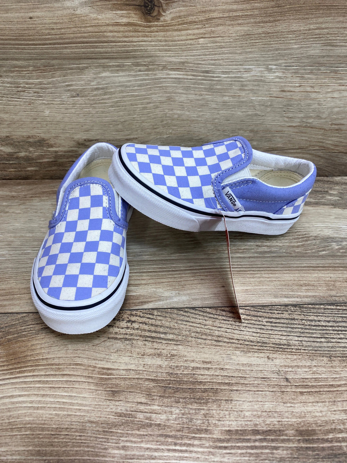 NEW Vans Classic Slip-On Checkerboard Lavender Shoes sz 10.5c