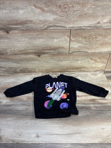 H&M Sequenced Space Pull Over Sweat Shirt Black sz 3T