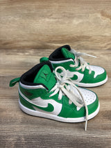 Air Jordan 1 Mid TD 'Lucky Green' Sneakers sz 7c