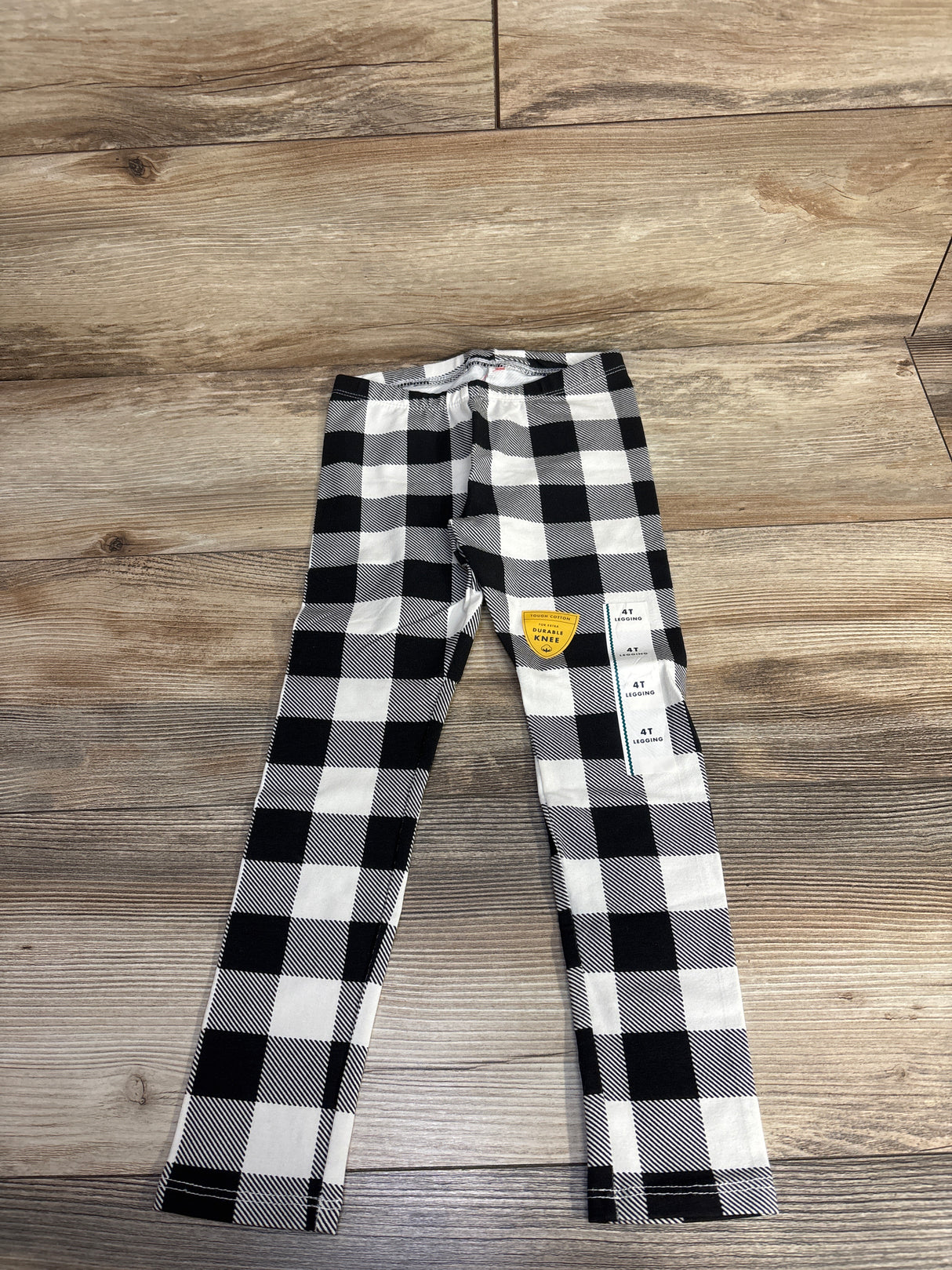 NEW Cat & Jack Buffalo Print Leggings Black sz 4T