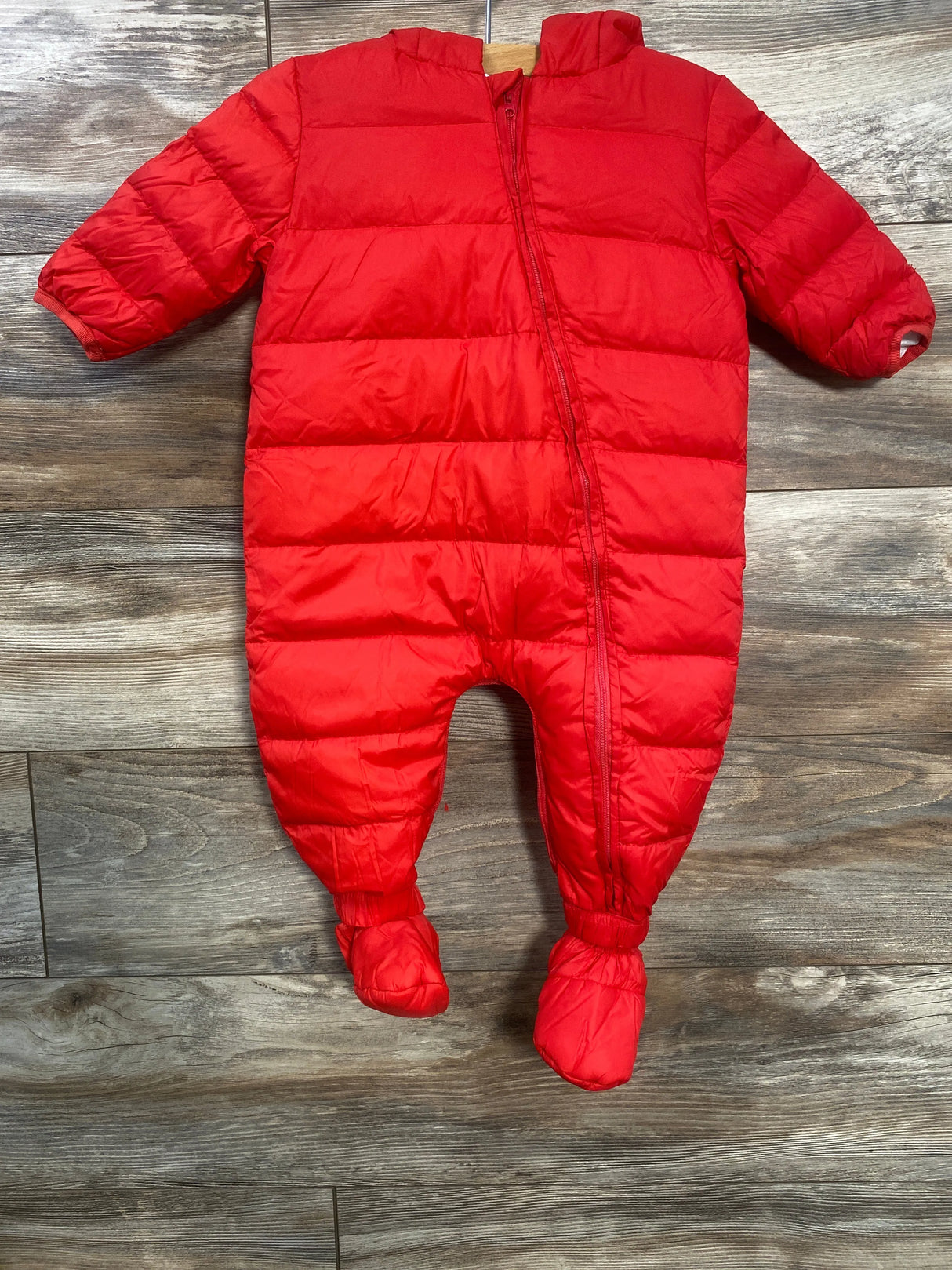 Hooded Snow Suit Red sz 6-9m