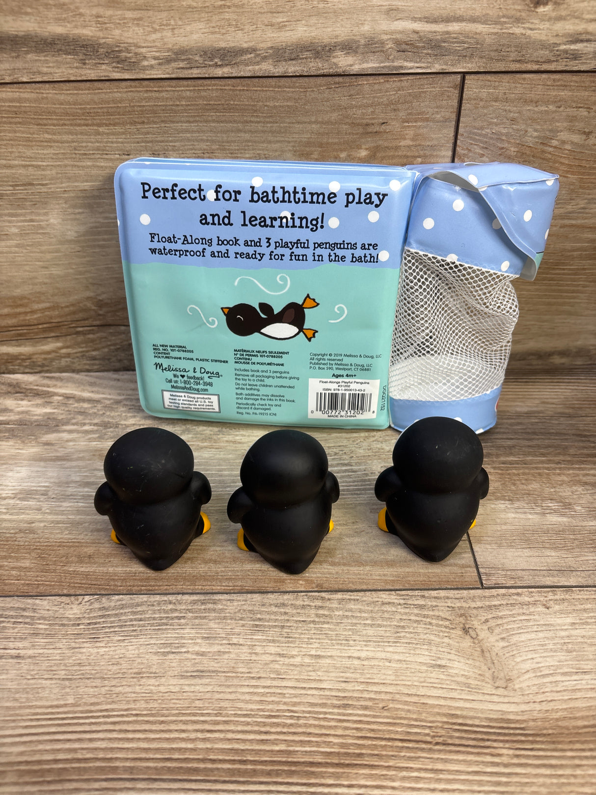 Melissa & Doug Float-Alongs Playful Penguins Bath Toys Book