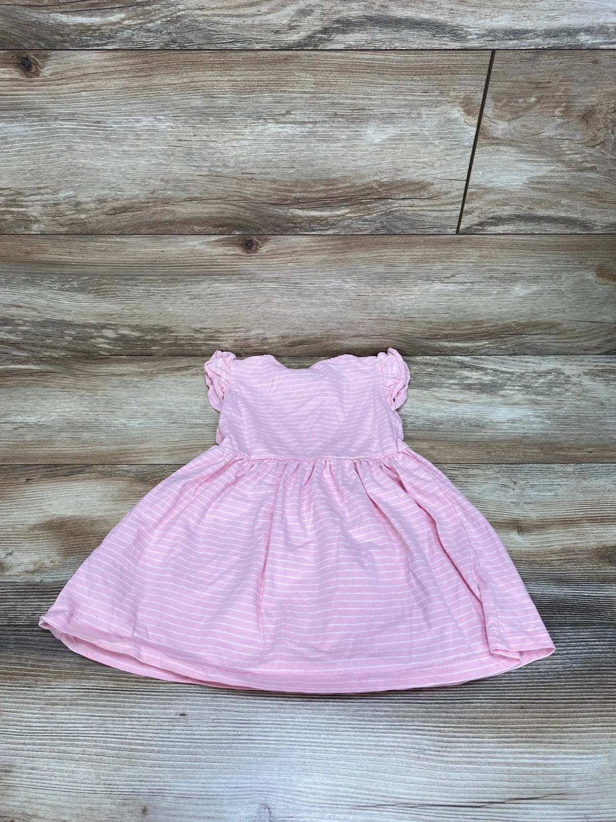 Carter's Embroidered Butterfly Striped Dress Pink sz 24m