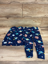 Saint Eve 2pc Waffle Knit Space Pajama Set Navy sz 4T