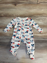 Old Navy Heart & Cars Sleeper Cream sz 0-3m