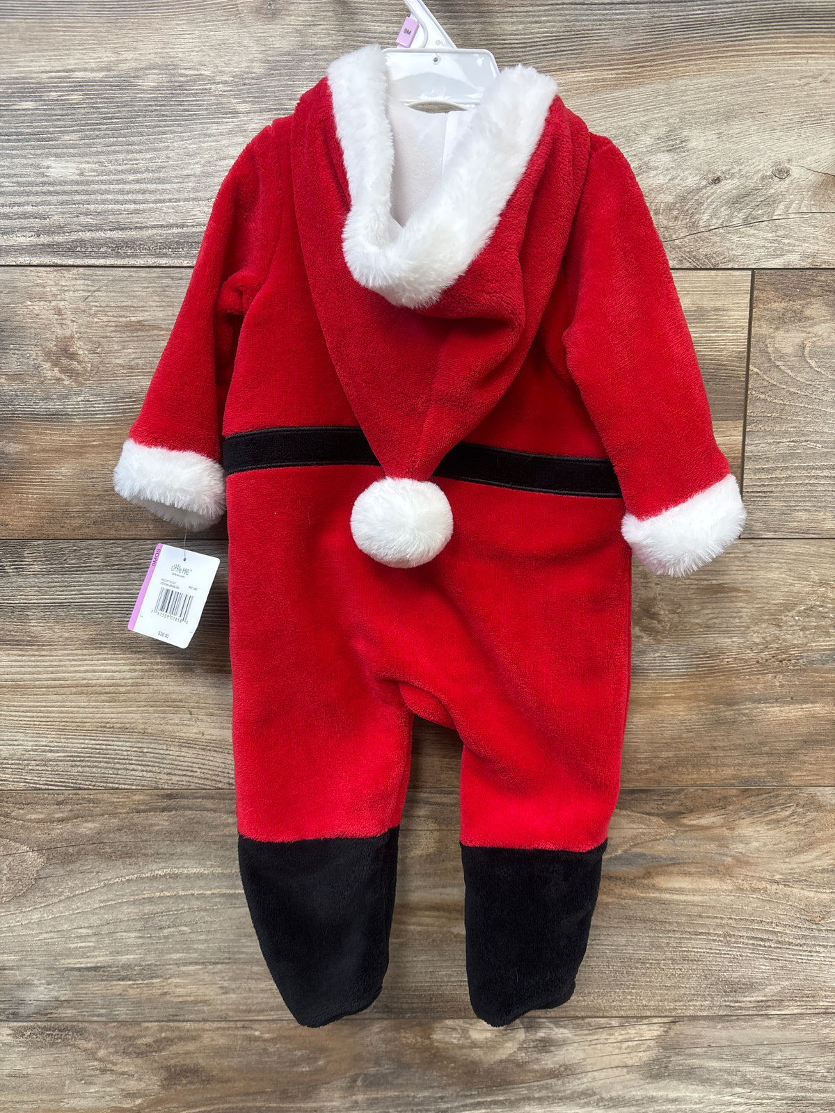NEW Little Me My First Christmas Hooded Santa Coverall Red sz 9m