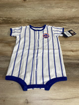 NEW MLB New York Mets Pinstripe Power Hitter Romper sz 18m