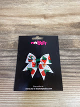 NEW Christmas Cupcake Hair Bow White