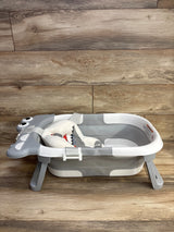 Tavlshero Foldable Baby Bath Tub w/ Thermometer Grey