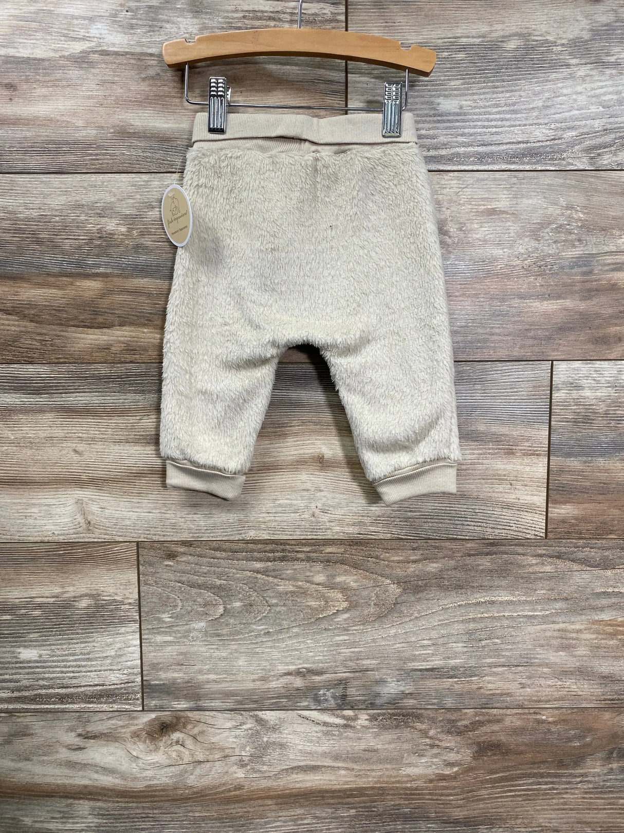 NEW First Impressions Faux Sherpa Joggers Pants Beige sz 3-6m