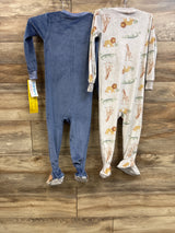 NEW Just One You 2pk Blanket Sleepers Grey/Blue sz 2T