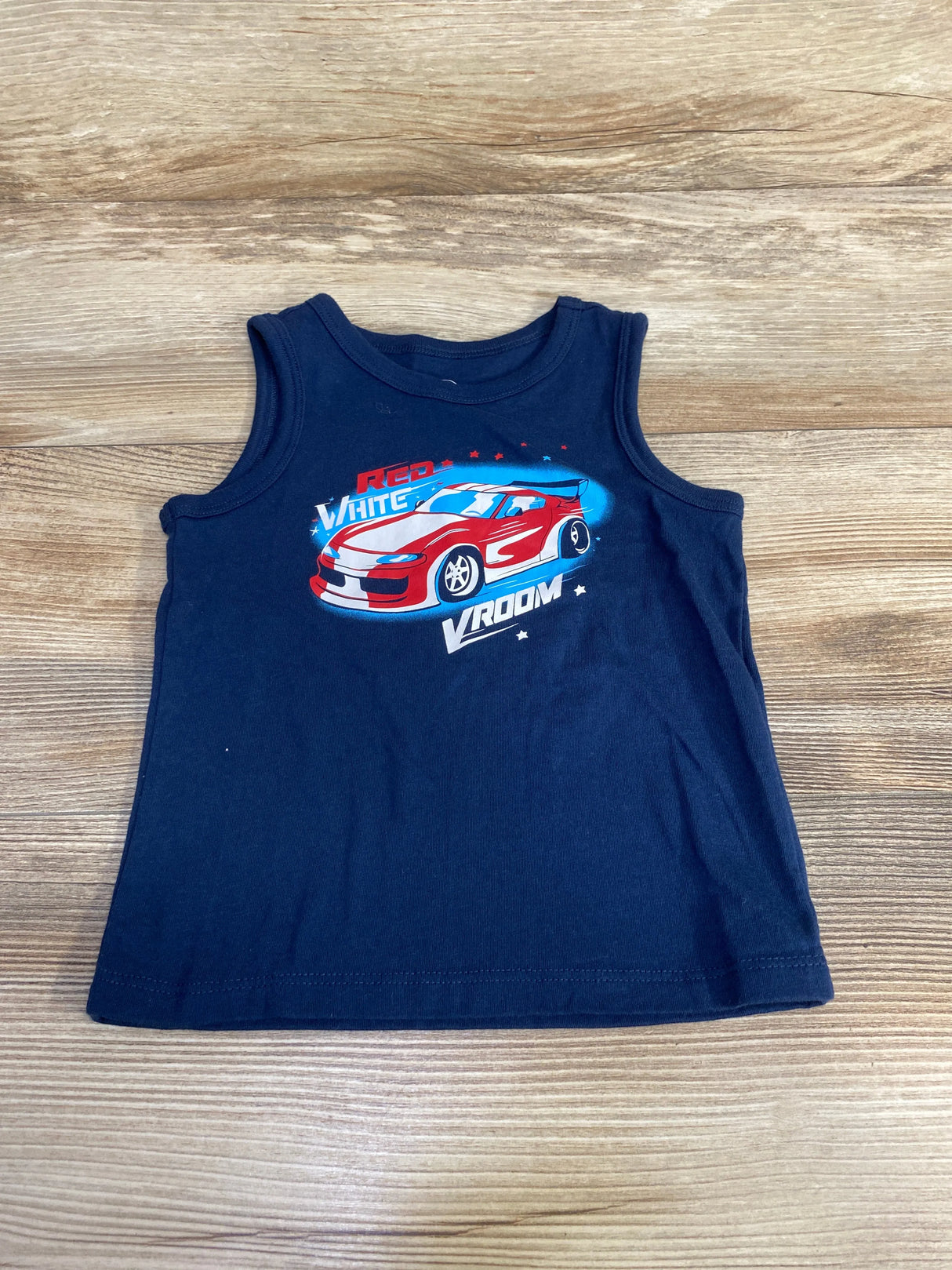 Wonder Nation Red White Vroom Tank Top Navy sz 2T