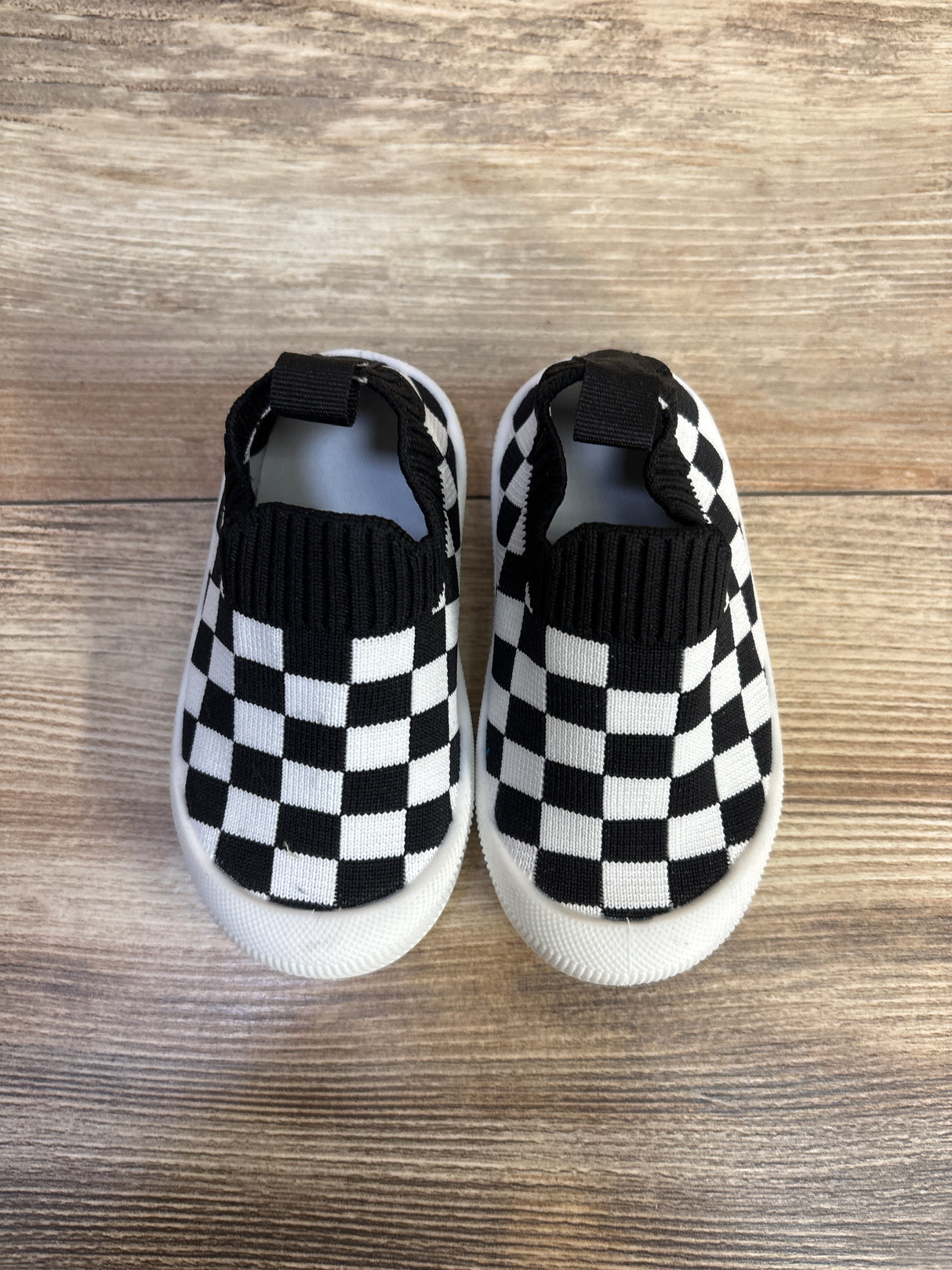 Bacsac Checkered Slip On Sock Shoes White sz 5c