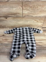 Hudson Baby Quilted Buffalo Plaid Sleeper Grey sz 0-3m