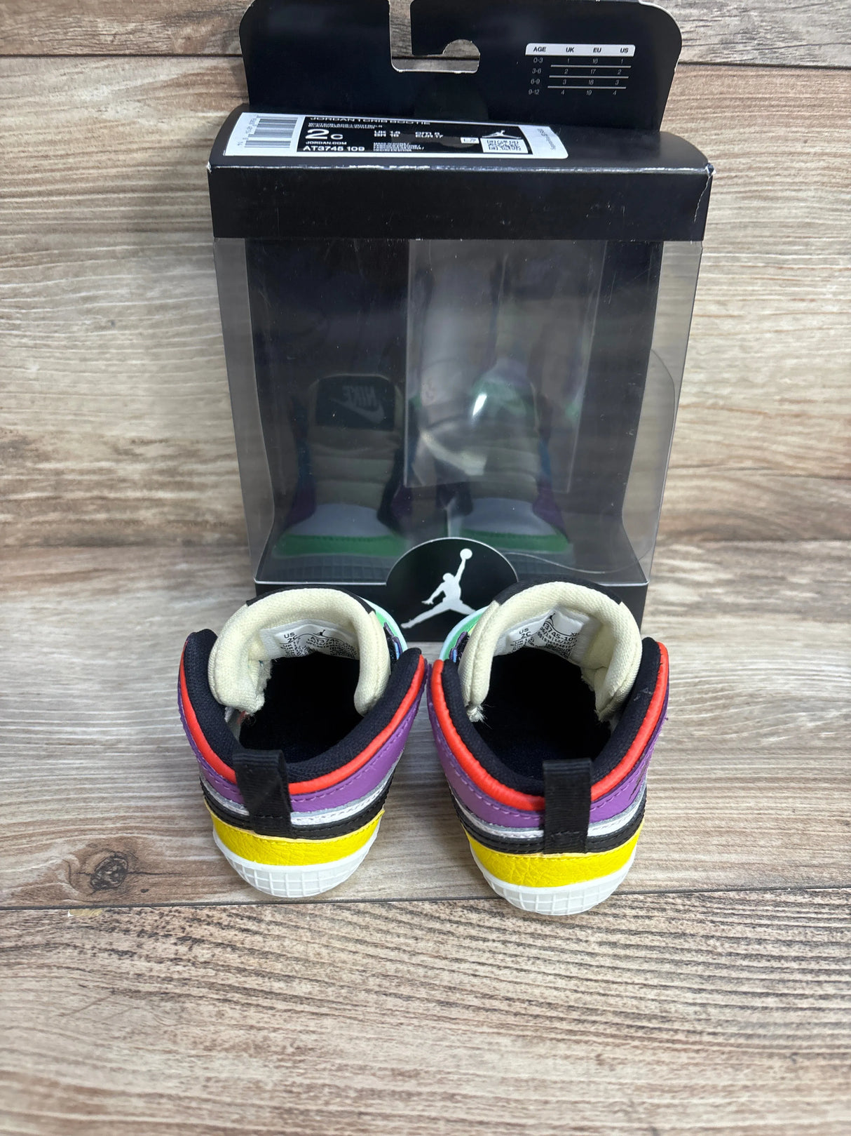 NEW Air Jordan 1 Crib Bootie 'Multi-Color' Sneakers sz 2c