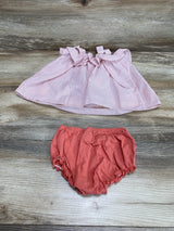 Goodlad 2pc Striped Dress & Bloomers Pink sz 12m