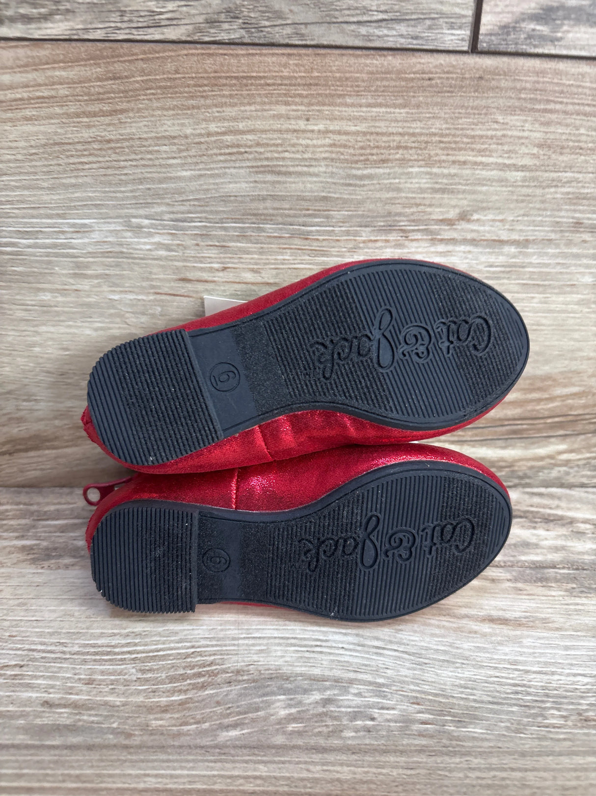 NEW Cat & Jack Trinity Ankle Strap Flats Red sz 6c