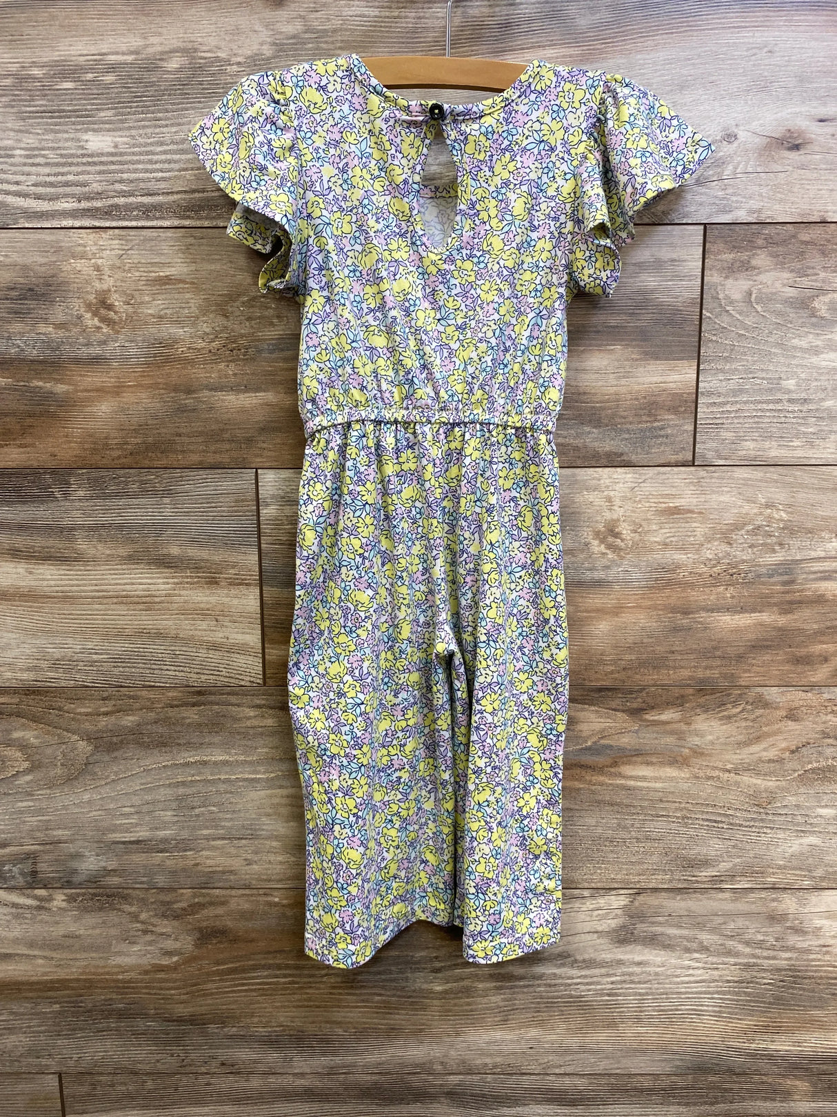 Picapino Floral Ruffle Jumpsuit White sz 3T