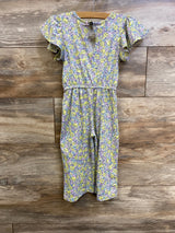 Picapino Floral Ruffle Jumpsuit White sz 3T