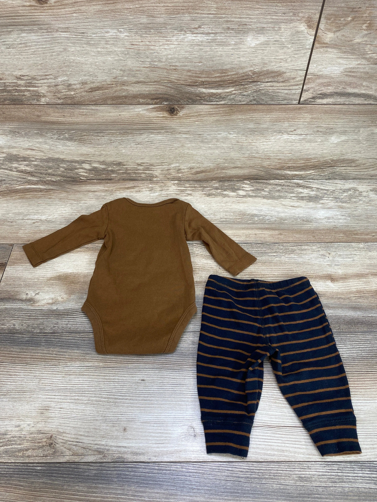 Carter's 2pc Mommy's Little Explorer Bodysuit & Pants Brown sz 3m