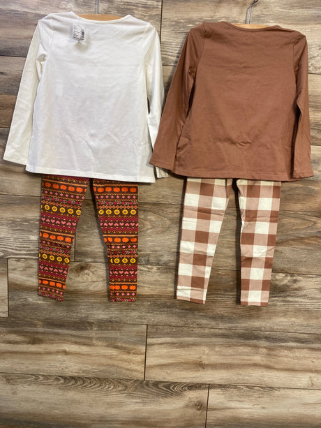 NEW Children's Place 4pc Thankful Shirt & Leggings Set White sz 5T - Me n Mommy To Be