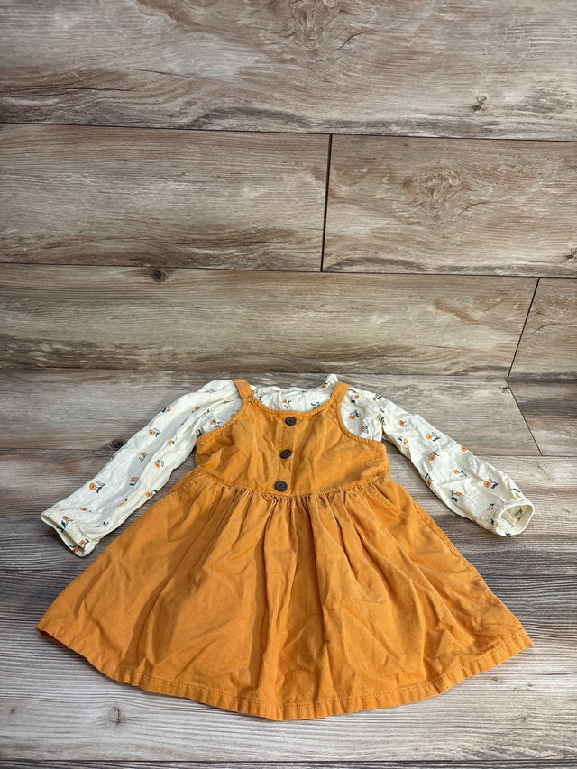 Cat & Jack 2pc Floral Shirt & Corduroy Dress sz 3T - Me n Mommy To Be