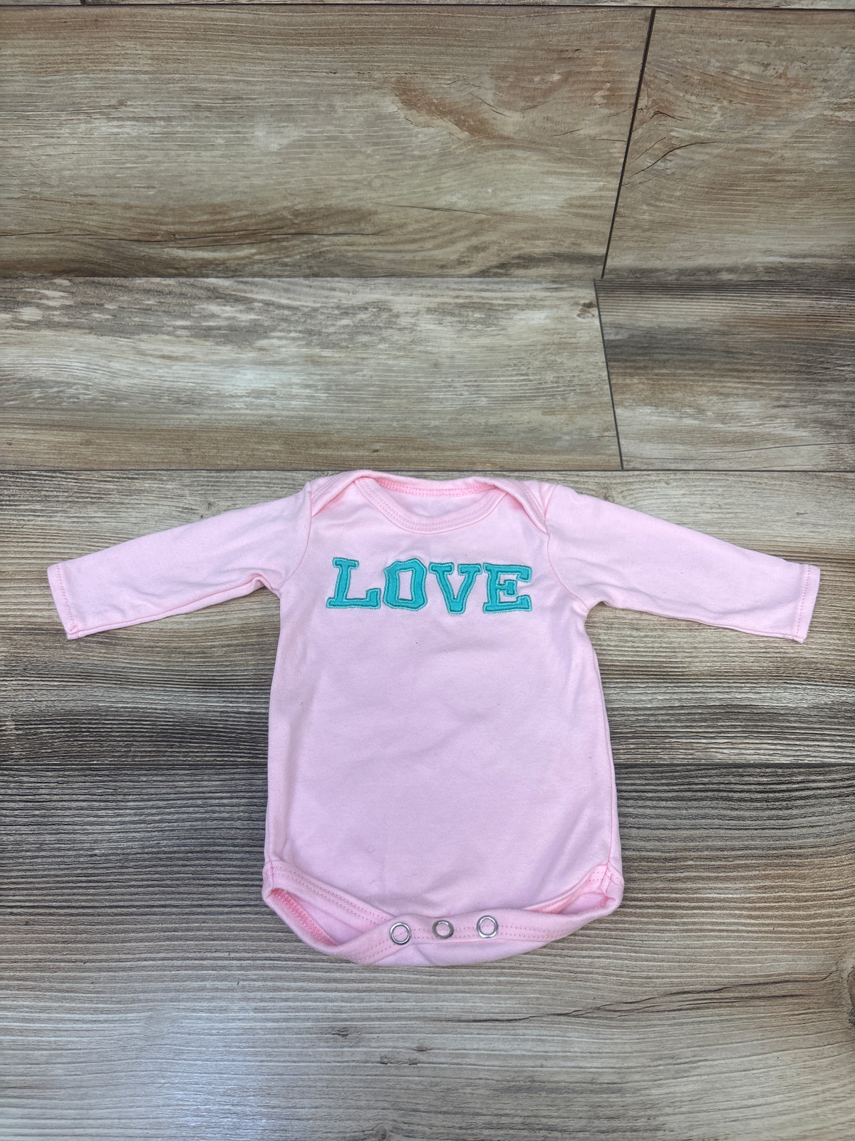 Long Sleeve Love Bodysuit Pink sz Newborn
