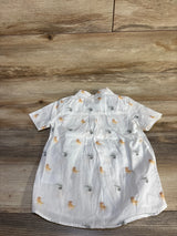 Tommy Bahama Button Up Dinosaur Print Shirt White sz 4T