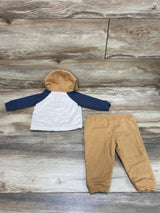 Rabbit + Bear 2pc Hoodie & Pants Brown/Grey sz 6-9m