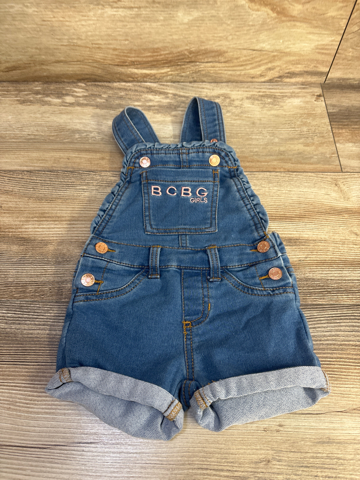 BCBG Girls Denim Shortalls Blue sz 12m