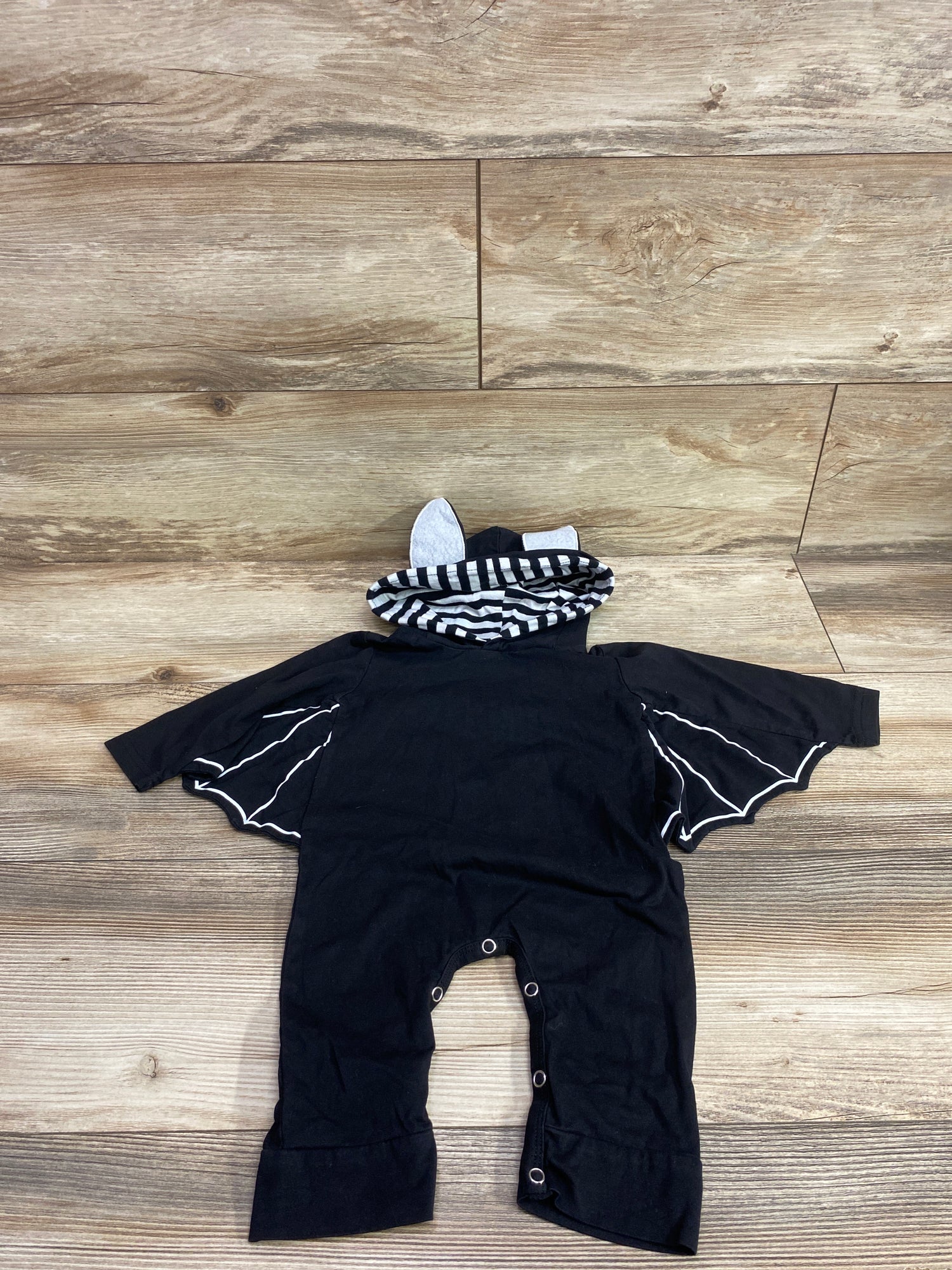 Noubeau Hooded Bat Wing Coverall Costume Black sz 12-18m