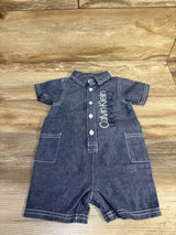 Calvin Klein Chambray Polo Shortie Romper Blue sz 6/9m