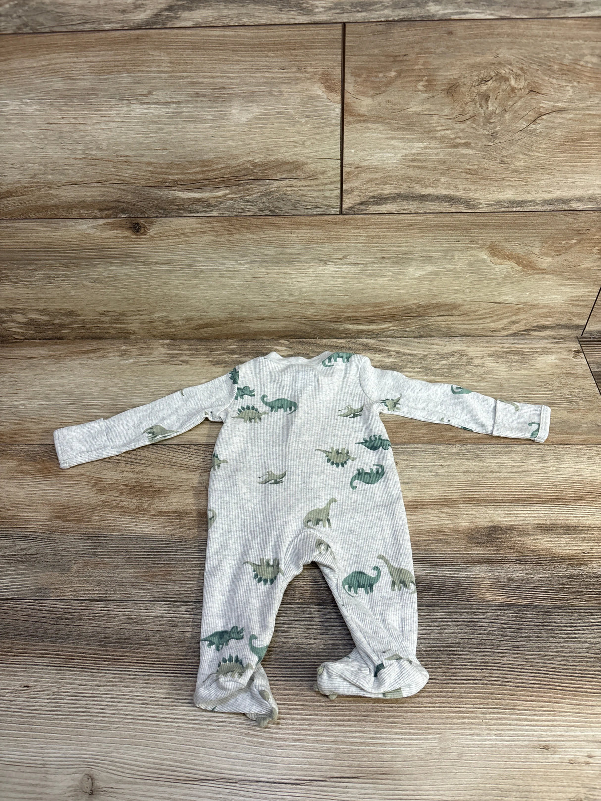 Just One You Ribbed Dinosaur Print Sleeper Grey sz Newborn