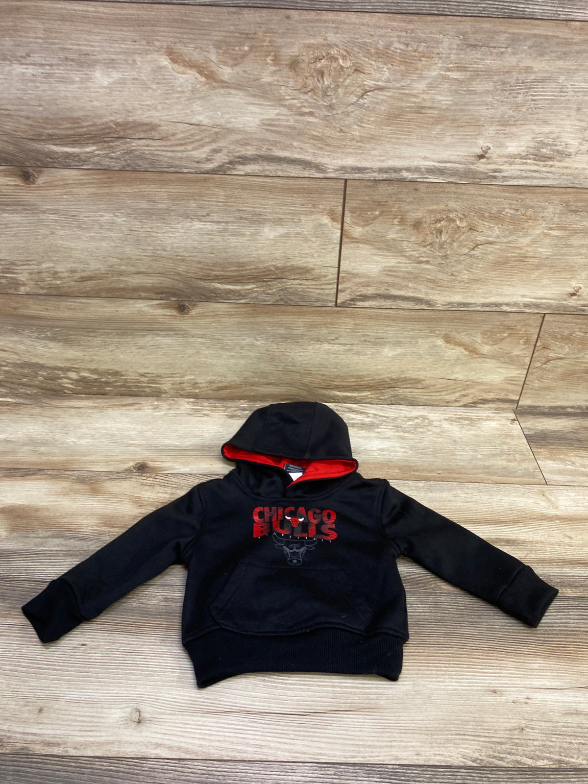 NBA Chicago Bulls Pullover Hoodie Black sz 12m