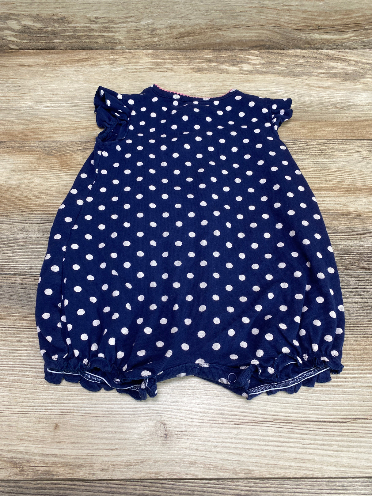 Simple Joys Polka Dot Shortie Romper Navy sz 6-9m