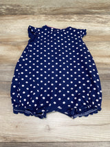 Simple Joys Polka Dot Shortie Romper Navy sz 6-9m