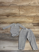 NEW Old Navy Striped Henley Bodysuit White sz 3-6m