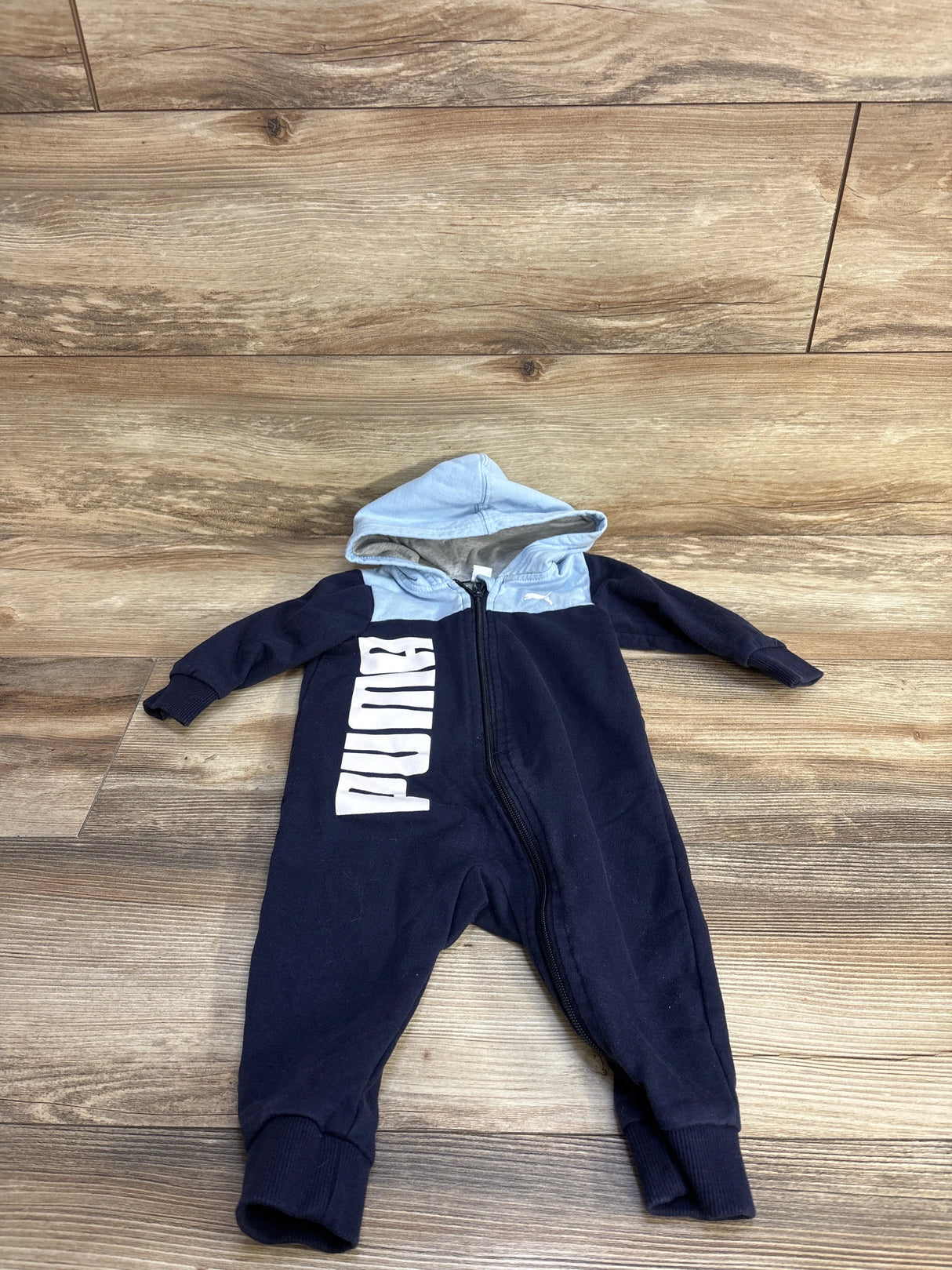 Puma Hooded Coverall Blue sz 6-9m