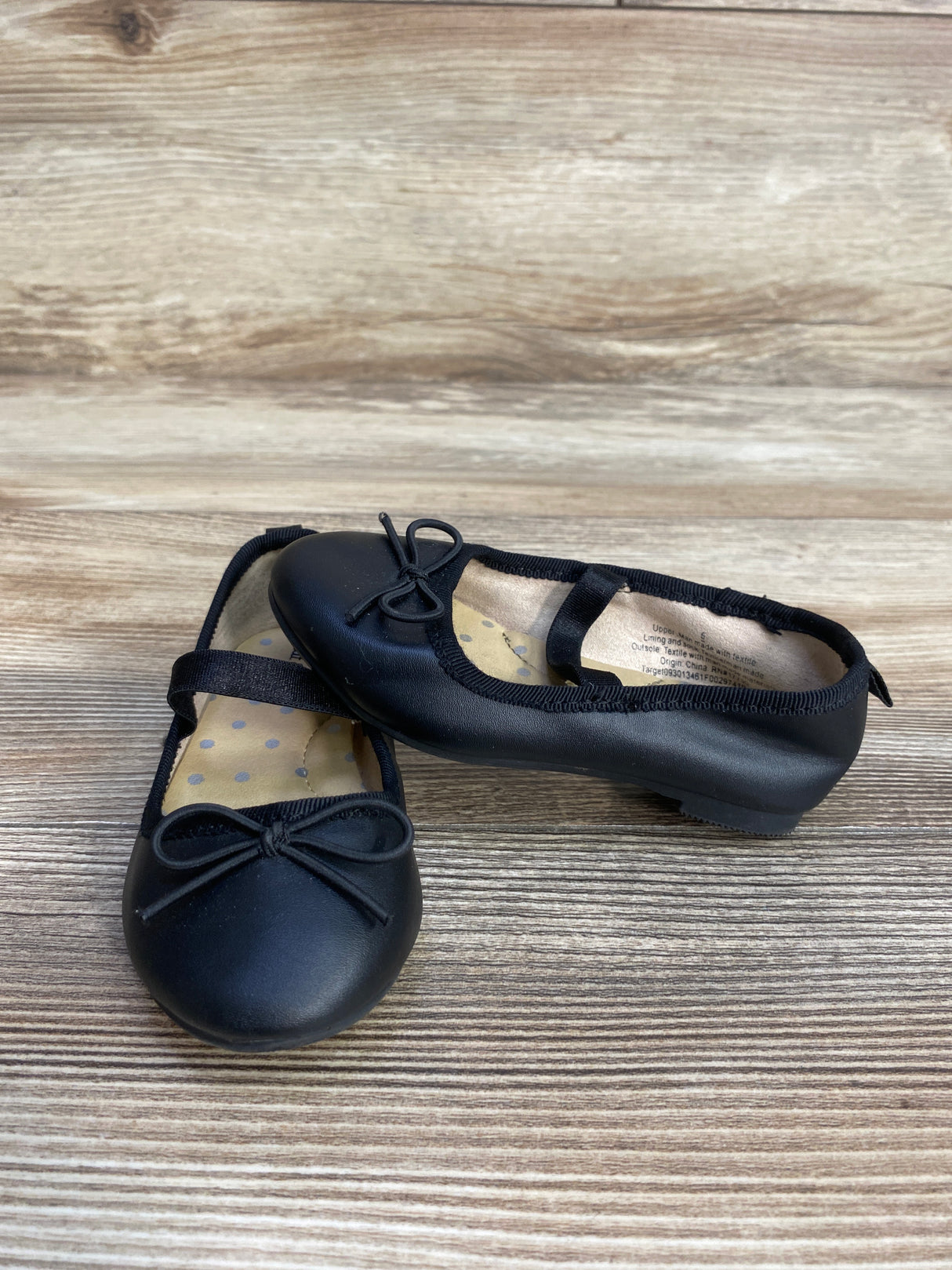 Cat & Jack Nora Slip-On Ballet Flats Black sz 6c