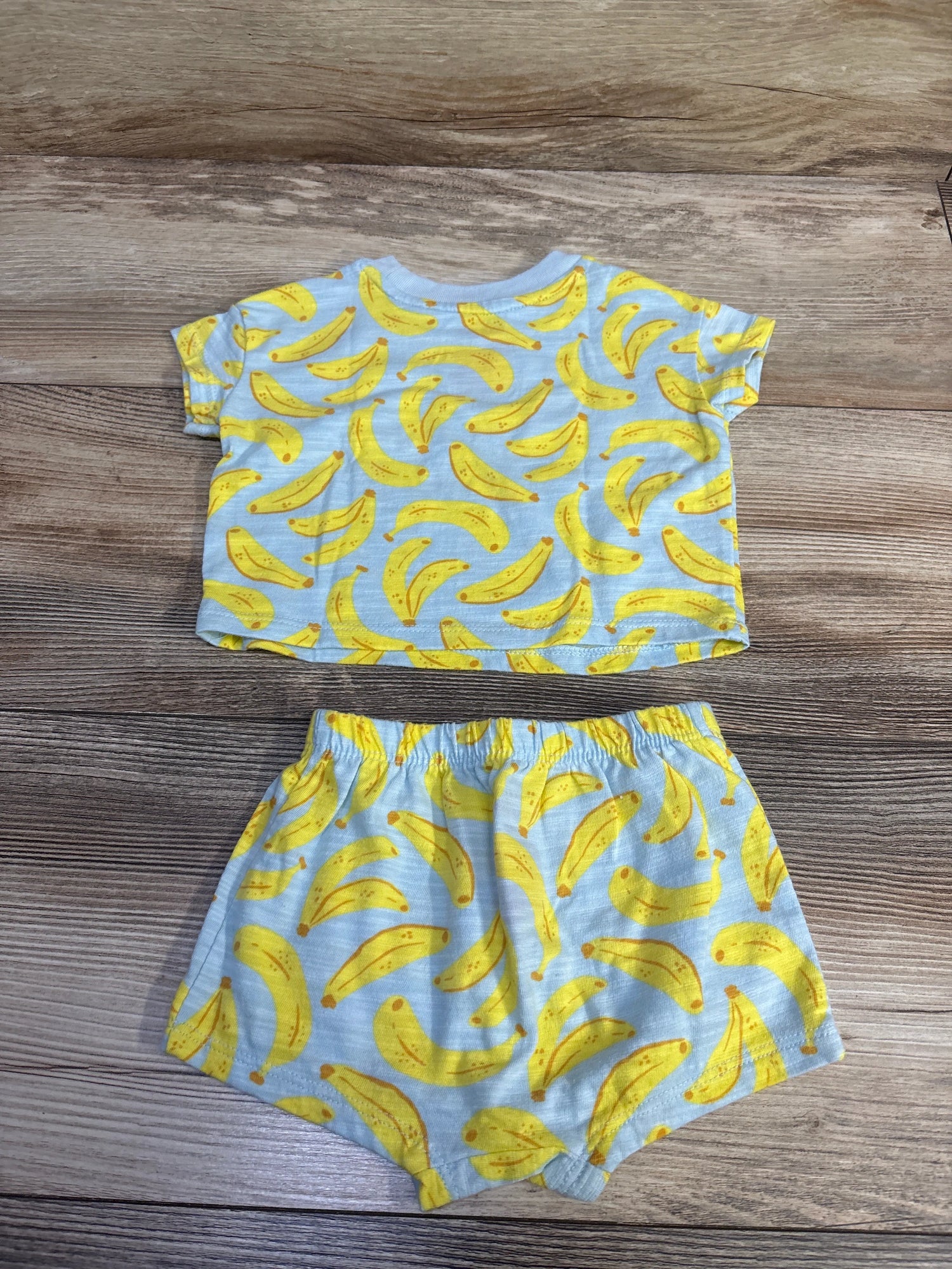 Cat & Jack 2pc Banana Shirt & Bloomers Set Blue sz 0-3m