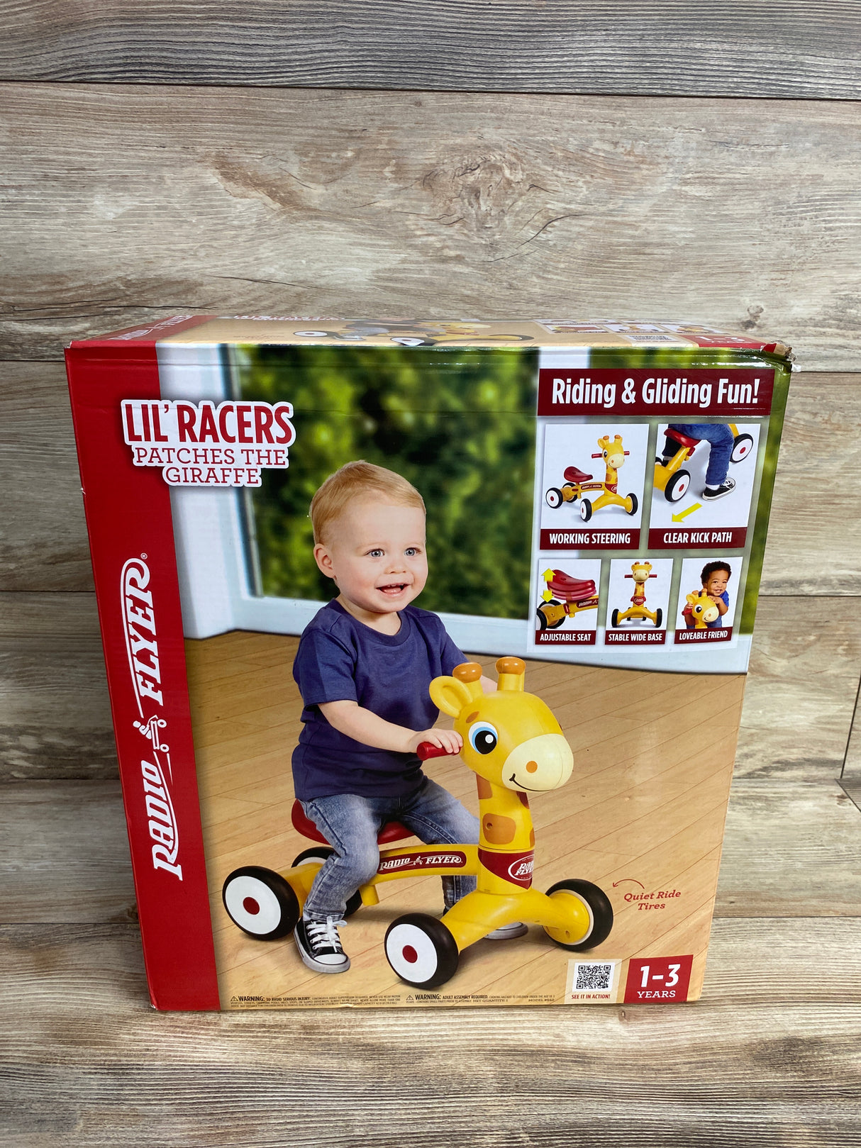 NEW Radio Flyer Lil' Racers Patches The Giraffe Ride-On