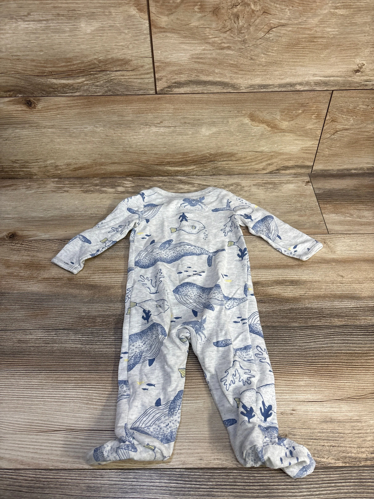 Carter's Whale Snap Sleeper Grey sz 6m