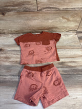 Just One You 2pc Pocket Shirt & Shorts Set Rust sz 12m