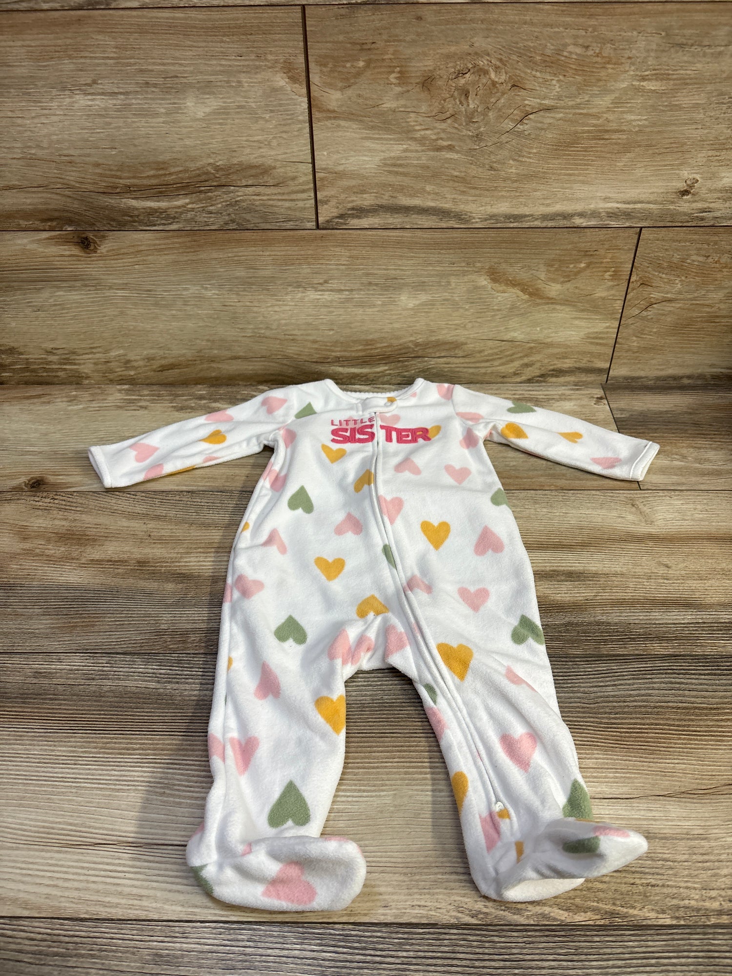 Child of Mine Little Sister Blanket Sleeper White sz 3-6m