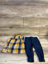 Alex & Jack 2pc Button-Up Shirt & Pants Set Yellow sz 3T