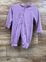 Hooded Dinosaur Spike Coverall Purple sz 3-6m